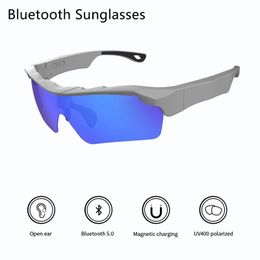 Sunglasses Audio Smart Sunglasses Open Ear Headphones Bluetooth Music Glasses Men Cycling Glasses Uv400 Lightweight Sport Handfree Call