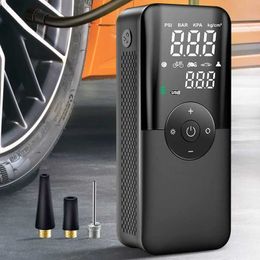 Inflatable Pump CARSUN Rechargeable Air Pump Tyre Inflator Portable Compressor Digital Cordless Car Tyre Inflator For Bicycle BallsL231227