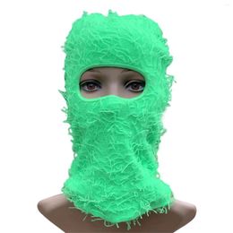 Berets Sports Knitted Ski Hat Balaclava Unisex Soft Touch Warm Head Face For Cold Weather Skate Cap