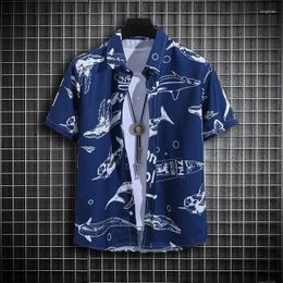 Men's Casual Shirts Fashion Hawaiian Streetwear Men Lapel Shirt 3D Print Man/Women Short Sleeves Button Tops Oversized Unisex Clothing