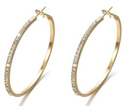 Hoop Huggie Big Small Circle Earrings For Women Female Rose Gold Black Ring Ear Jewelry Ladies9583527