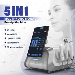 5 in 1 Hifu -Maschine hohe Intensität fokussierte Ultraschall -Facel -Falten -Entfernung Anti -Aging -Haut -Strahlung Körperschleiftmaschine 12 Linien