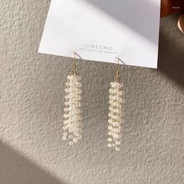 Stud Earrings Crystal Earring Tassel Eardrop Temperamental Korea Individual Character Designs Feeling Long Is Acted The Role Of Female