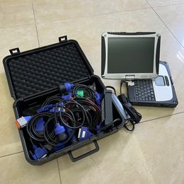 heavy duty truck multi diagnose tool scanner dpa5 dearborn protocol adapter 5 full cable with cf19 i5 4g laptop toughbook touch 24v