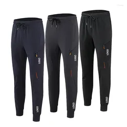 Men's Pants Customized LOGO Summer Outdoor Sports Leggings With Elastic Quick Drying And Breathable Mountaineering Training