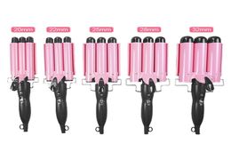 20mm32mm Tourmaline Ceramic Threelayer Barrel Curling Iron 180220 Degree Barber Shop Deep Wave Hair Styling Tool 41D 2202115491758