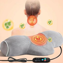 Help Sleep Cervical Pillow Household Wormwood Heating Massage Spine Repair Sleep Special Cylinder Neck Pillow Cervical Massager 231227