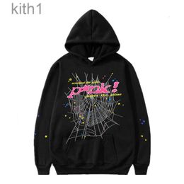 Abbigliamento Uomo Spider 555 Hoodie Oversized Sweatshirt Man Streetwear Uxury Womens Pink Men Print Web Couple Sweatshirts Hoodys WID5 WID5