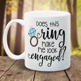 Mugs Wholesale does this ring make me look engaged Mug coffee mugs mugen home decal wine whiskey beer ceramic mugs