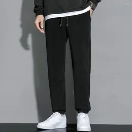 Men's Pants Mens Trousers Casual Daily Fashion Fleece Jogger Cargo Keep Warm Korean Regular Slight Stretch