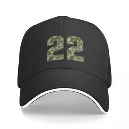 Army Camouflage Number Twentytwo Soldiers Lucky 22 Baseball Cap Visor Wild Ball Hat Male Hats Man Women's 231226