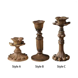 Candle Holders Holder Retro Po Prop Candelabra Craft Carved Resin Decorative Stand For Wedding Bar Party Bedroom Home Decor