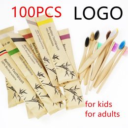 Customer 100 PCS Kids Bamboo Toothbrush Eco Friendly Resuable Toothbrushes for Children Adults Home Travel el Use 231227