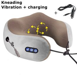 U-shaped Kneading Massager Heating Cervical Massage Instrument Neck Electric Neck Protection Intelligent Charging Massage Pillow 231227