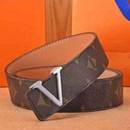 Famous Belt Belts Men Genuine Leather Belt Metal Buckle Brand Luxury Master Belts for Men Work Business Cowskin Men Designer Belts for Women 38mm 18style With Box Vl2