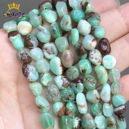 5 7mm Natural Irregular Chrysoprase Australian Jades Loose Stone Beads For Jewelry Making DIY Necklace Bracelet Accessories 15" 231227