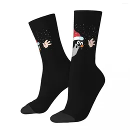 Men's Socks Colourful Merry Christmas Mole Sports Krtek Little Maulwurf Cute Cartoon Polyester Crew For Women Men Breathable