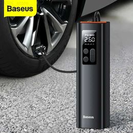 Inflatable Pump Baseus Mini Car Air Compressor 12V 150PSI Portable Car Tire Inflator Smart Digital Inflatable Pump For Car Bicycle Boat Air PumpL231227