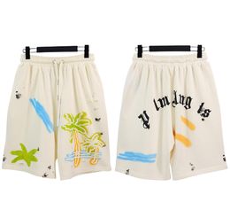 2023 Shorts Designer di donne da donna Plams pantaloni corti Lettere Striscia di stampa a cinque punti Casualmente Abbigliamento Summer Beach Abbigliamento Angeli N8PK#