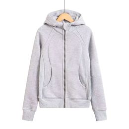 and Winter Autumn Yoga Hoodie Scuba Lululemens Womens Thickening Jackets Hoodys Sports Half Zipper Terry Designer Looseshort Clothes Jacet 308
