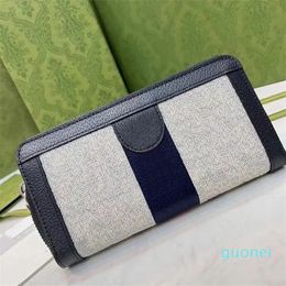 Designer -Unisex leather wallet clutch purse classic single zipper wallets long purse card holder