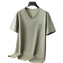 Men's T Shirts Arrival Fashion Suepr Large Summer Cotton Short-sleeved Loose V- Neck T-shirt Plus Size XL 2XL 3XL 4XL 5XL 6XL 7XL