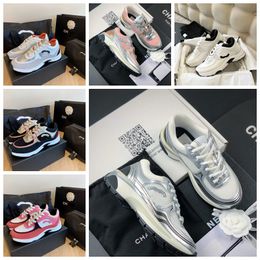 Canal Sapatos Sapatilhas Designer Mulheres Sapatos Casuais Luxo Ao Ar Livre Running Shoe Reflexivo Sneaker Vintage Camurça Couro e Homens Treinadores Moda Derma