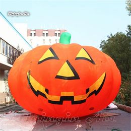 Supplies Halloween Party Decorations 5m Giant Inflatable Pumpkin Smiling Air Blow Up Pumpkin Head Balloon with Face For Garden And Yard