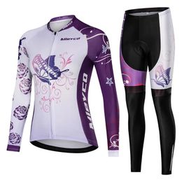 Women Cycling Jersey Long Sleeve Bicycle Clothing Bike Biking Cycling Set Quick Dry Ciclismo Ropa Bisiklet Clothes Pro Suit 231227