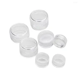 Storage Bottles 5pcs 3g 5g 7g 10g 20g 25g 30g Plastic Clear Empty Makeup Jar DIY Travel Cosmetic Portable Container