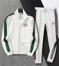 Men's winter sportswear sportswear suit sportswear technology wool high-quality pull collar jacket top and pants designer football hooded suit jacket 085 13117