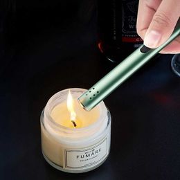 Metal Butane No Gas Open Fire Igniter Multifunctional Candle No Gas Stove Cigarette Lighter Recyclable Inflation Adjustable Flame Size