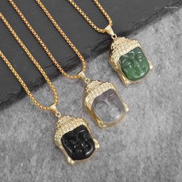 Pendant Necklaces Classic Buddha Statue Blessing Necklace Buddhist Amulet For Men And Women