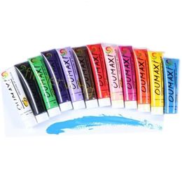 Finger Angel 12pcs 12ml Nail Paint Multi Surface 3D OUMAXI Art Fashion 12 Different Colours Tools 240113