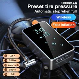 Inflatable Pump Mini Tyre Air Injector 150psi Portable Electric Car Air Pump Digital Tyre Calibrator Inflator for Bicycle E-Bike Motorcycle BallL231227