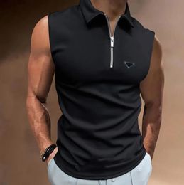 Designer's New Zip Open Collar Horse Shirt Men's High Quality Casual Fashion Men's T-Shirt