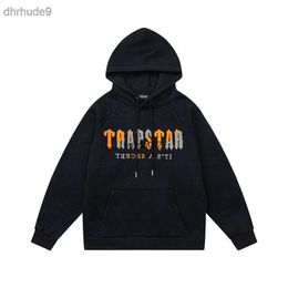 1fa0 Men and Women Hoodie Sweatshirt 2023 Autumn/winter New Trapstar Yellow Black Towel Embroidered Plush Sweater 2R6H