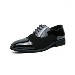 Dress Shoes Classic Black Glitter Mens Oxford Fashion Social Men's Patent Leather Business Casual Lace-up Formal Men