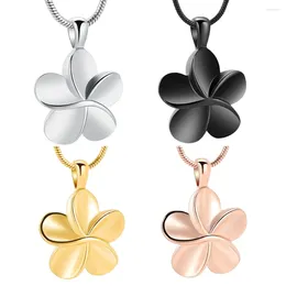 Pendant Necklaces Five Petal Flower Cremation Jewelry Necklace Memorial Ash Urn Shape Women Keepsake Locket For Ashes