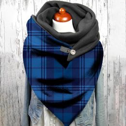 Scarves Retro Plaid Scarf 3D Printed Casual And Shawl For Women Warm Comfortable