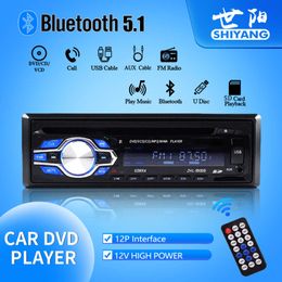 New Update Car DVD Player 12V High Power Support Bluetooth Calls Hands-Free Truck CD VCD MP3 Disc Reader Built-In FM Stereo Radio