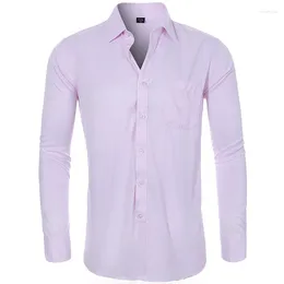 Men's Dress Shirts Plus Size 6XL 7XL 8XL Men Solid Colour Business Shirt Classic Slim White Long Sleeve Clothes Camisa Masculina MY1012