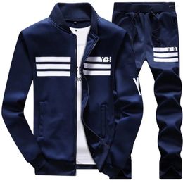 Men's Tracksuits Sporting Suit Male Tracksuit Men Spring Autumn Casual Sportswear 2PC Jacket Pants Clothing Sets 5XL 6XL 7XL 8XL 9XL