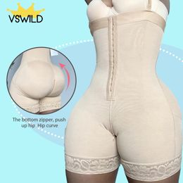 Fajas Colombianas High Waist Trainer Body Shapewear Slimming Sheath Women Flat Belly Butt Lifter Shapers Panties Push Up Corset 231226