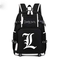 Backpacks Anime Death Note USB Backpack School Bags Bookbag Men Women Travel Laptop Rucksack Kids Knapsack Gift 220210