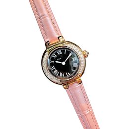 Women's luxury watch diamond bezel fashionable design needle buckle minimalist designer watches