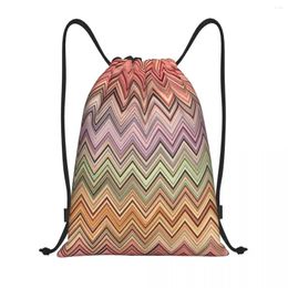 Shopping Bags Boho Vintage Contemporary Drawstring Backpack Women Men Sport Gym Sackpack Portable Multicolor Modern Training Bag