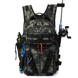 Fishing Box Rod Large capacity Backpack Carp Accessories Tackle Tactical Camping Travel Bag 231227