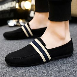 Men Shoes Black Blue Loafers Slip on Male Footwear Adulto Driving Moccasin Soft Comfortable Casual Sneakers Flats 231227