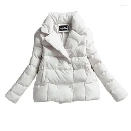 Women's Down Cotton Coat Women 2023 Winter White Yellow Black Plus Size Loose Top Jacket Autumn Fashion Thick Warm N1537